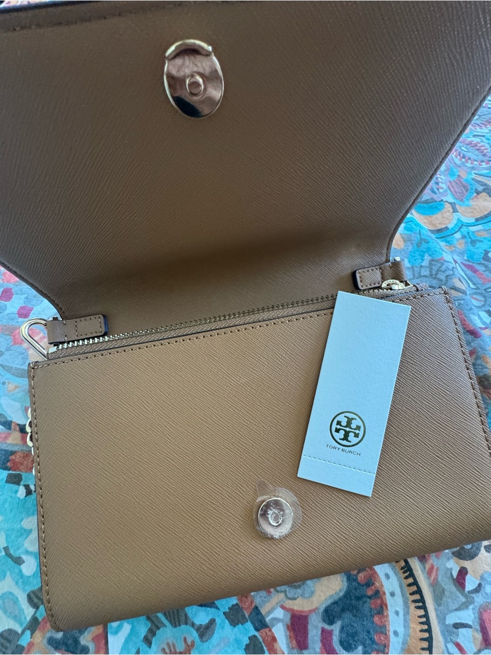 Tory Burch Emerson Leather Chain-Wallet Crossbody Bag Cardamom - Picture 10 of 12